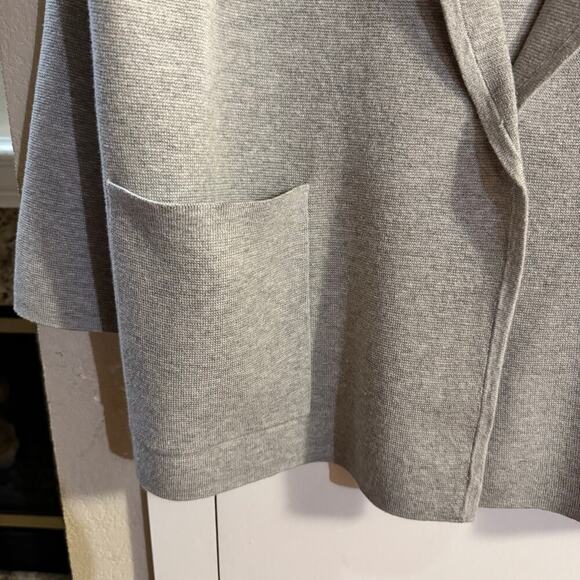 J.Crew Sophie Knit Sweater Gray Blazer Cardigan Classic Minimalist Size Medium - Picture 6 of 8